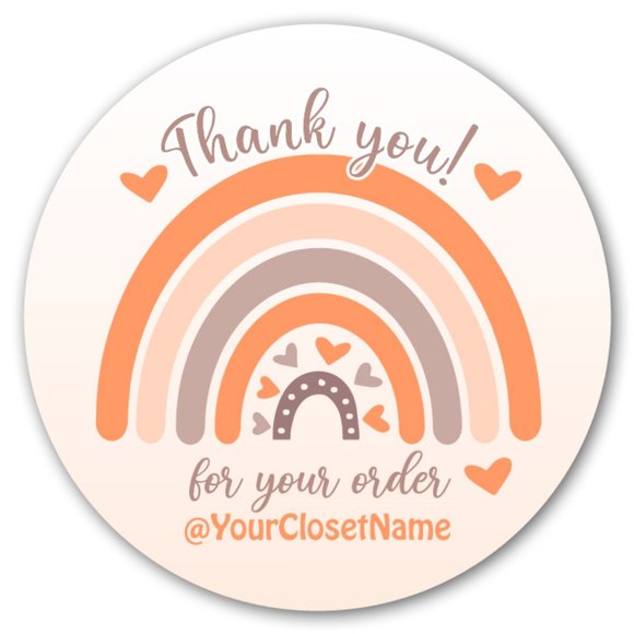 Thank♥️ 5x25 / 60 Thank You Stickers - Picture 2 of 3